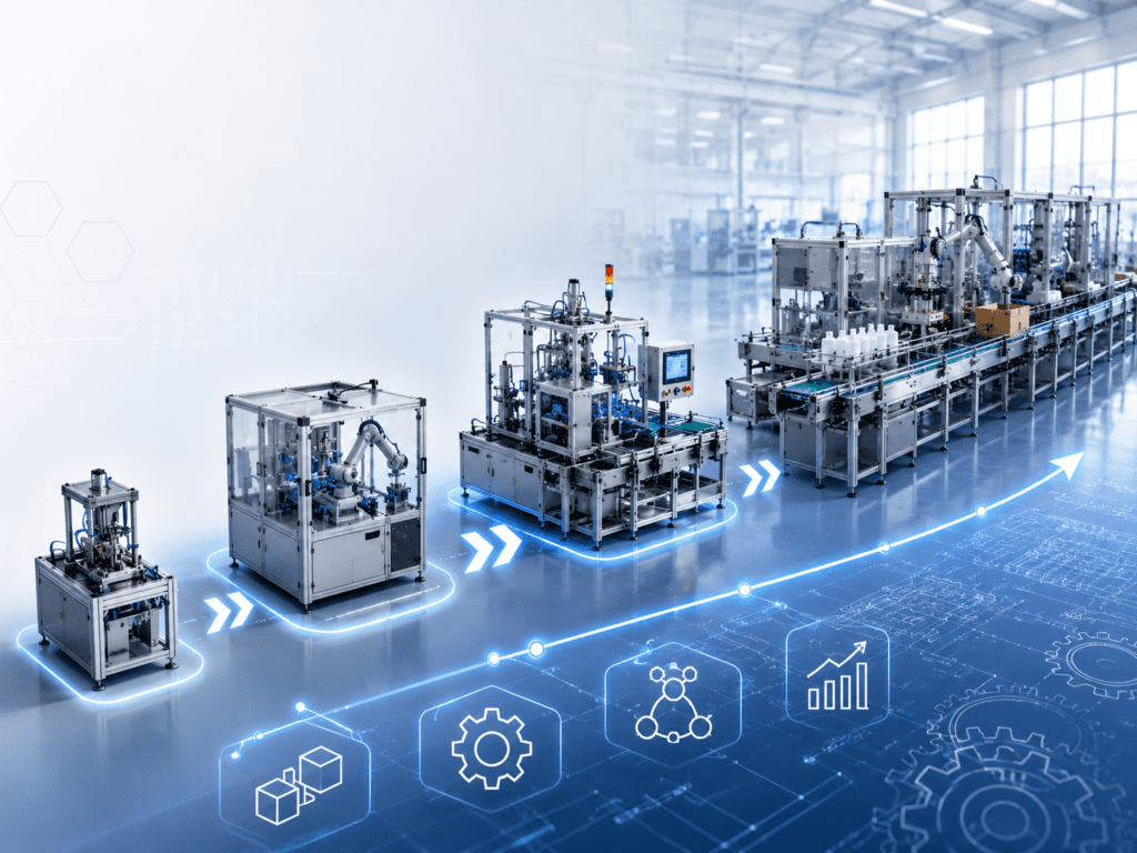 Moderne automatisierte Produktionsanlage